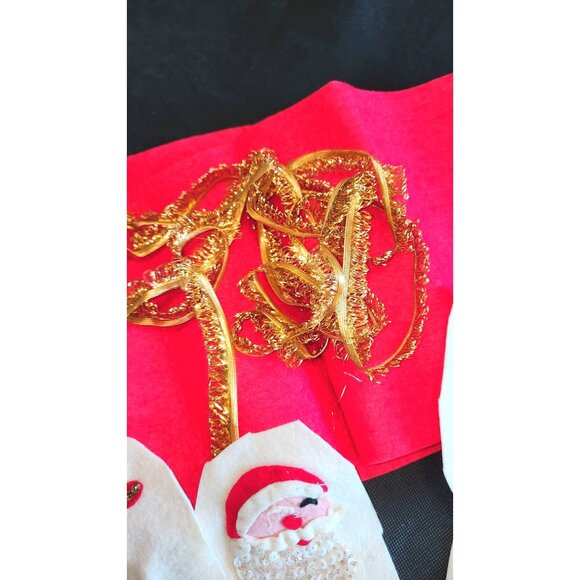 Vintage Christmas Appliqué Decorations Tree Skirt Festive Cutouts Embellishments - Picture 14 of 15